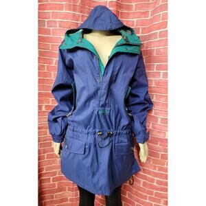 Nordica Sportswear Vintage  Hooded Coat Jacket Womens Ski/Snow  Sz L Blue #C4